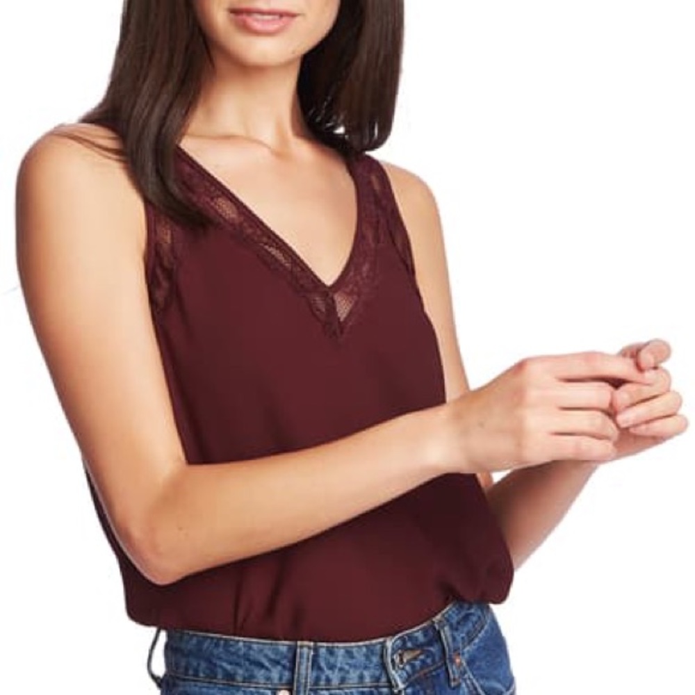 Lace tank top blouse